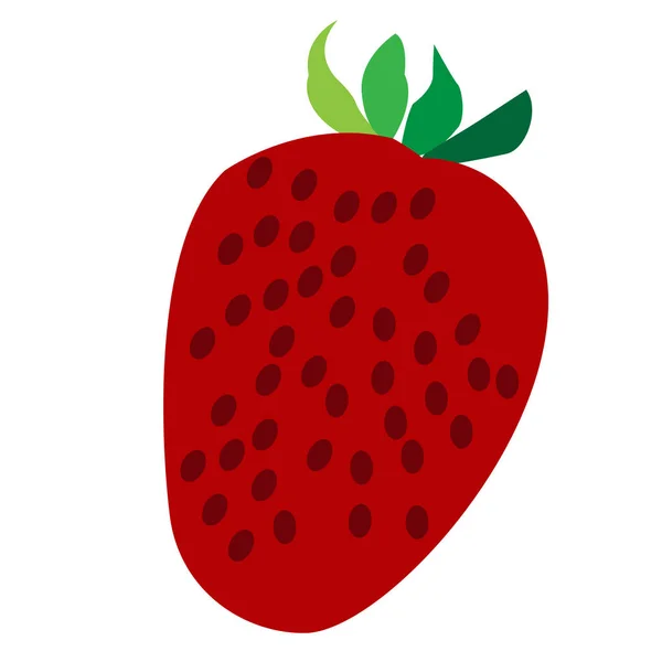 Fruta de fresa aislada — Vector de stock