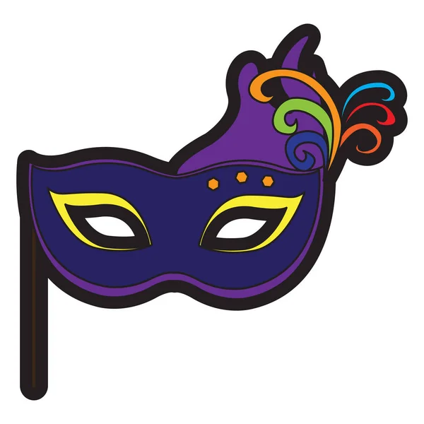 Izole karnaval maskesi — Stok Vektör