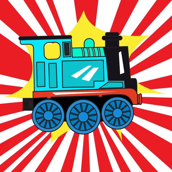 Geïsoleerde trein speelgoed — Stockvector