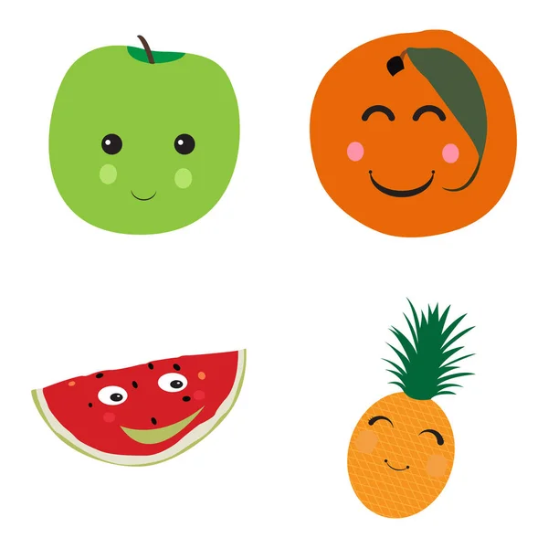 Conjunto de frutas — Archivo Imágenes Vectoriales