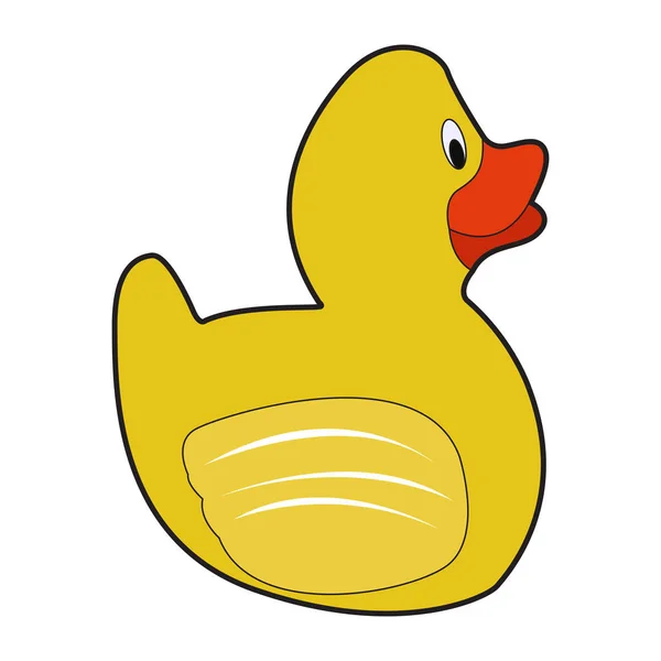 Pato de goma aislado — Vector de stock