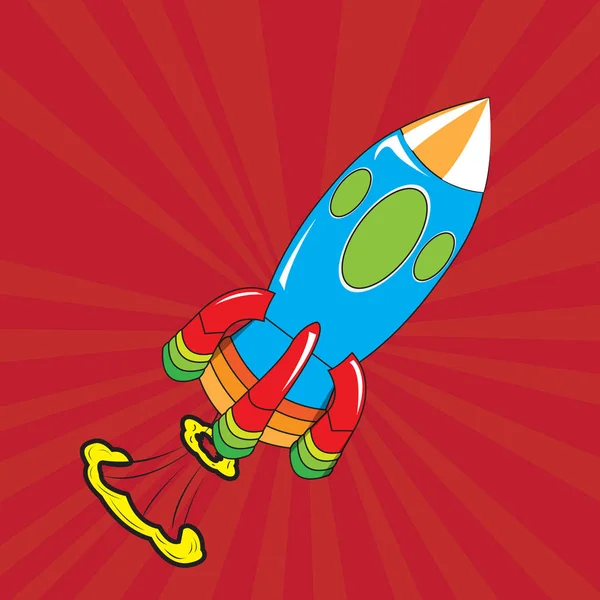 격리 된 로켓 장난감 — 스톡 벡터