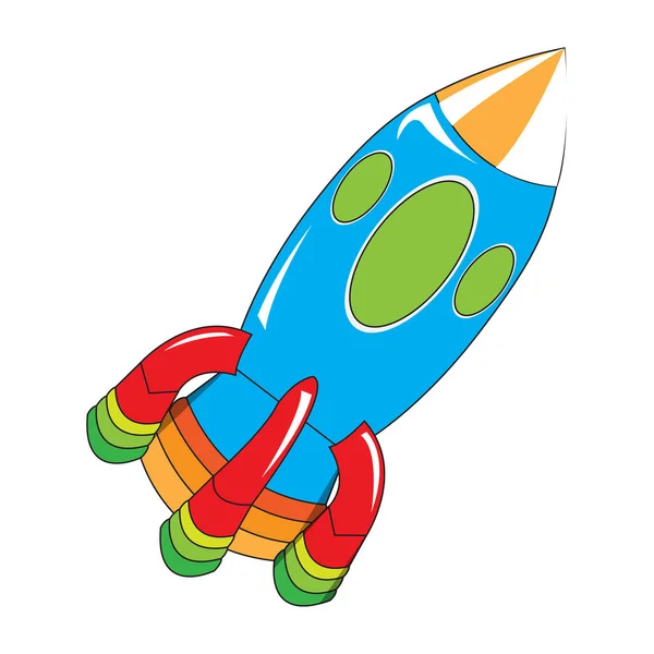 격리 된 로켓 장난감 — 스톡 벡터