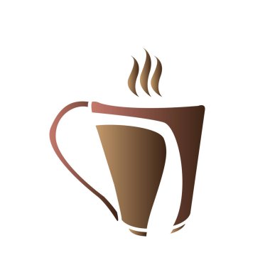 İzole soyut kahve kupa logosu
