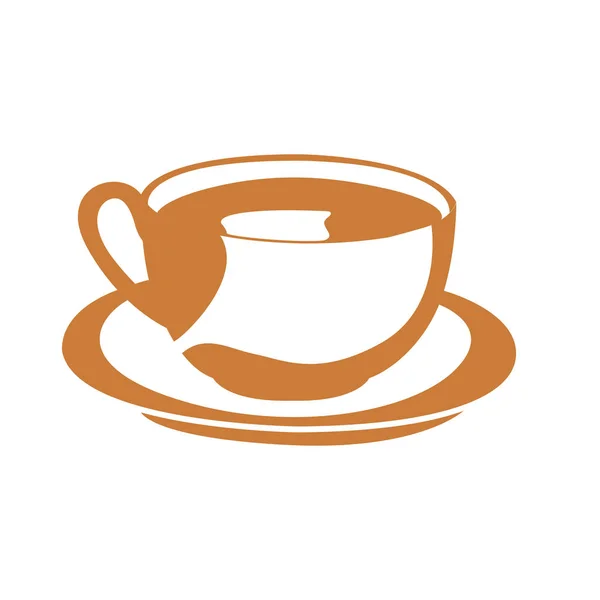 Taza de café abstracta aislada logo — Vector de stock