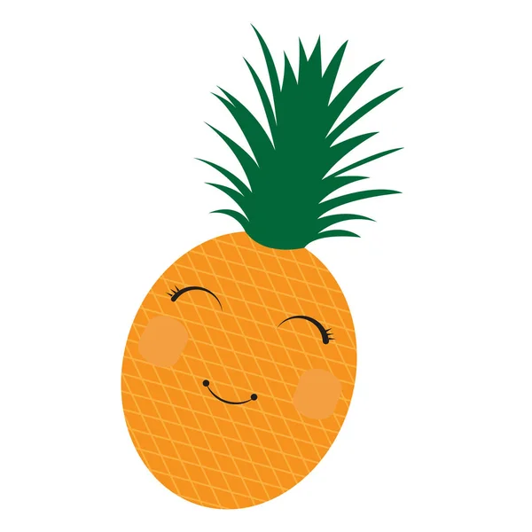 孤立的快乐菠萝 — 图库矢量图片