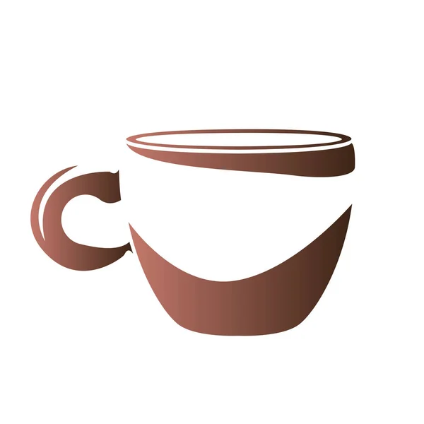 Taza de café abstracta aislada logo — Vector de stock