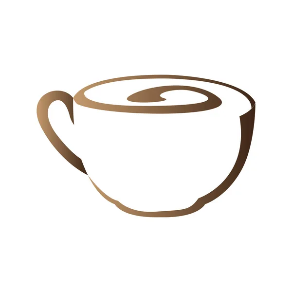 Taza de café abstracta aislada logo — Vector de stock