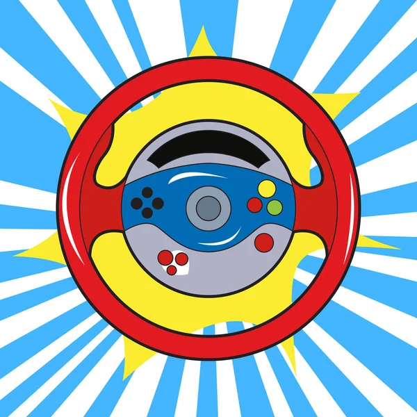 Joystick de rueda aislada — Vector de stock