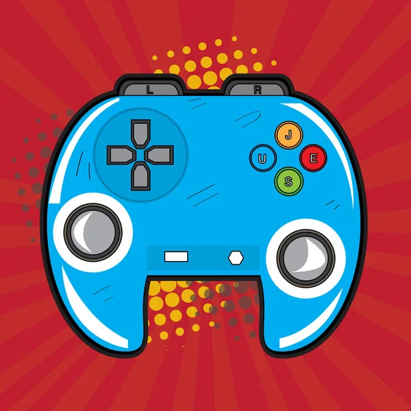 Manette de jeu vidéo isolée — Image vectorielle