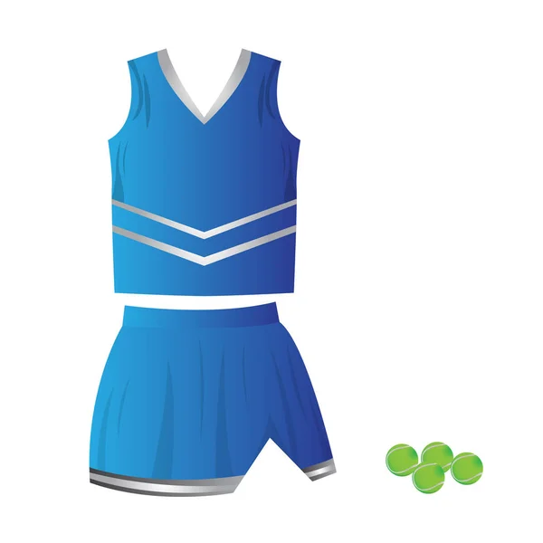 Isoliertes Damen-Tennis — Stockvektor