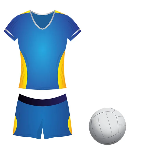 Uniforme de voleibol aislado — Vector de stock