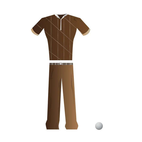 Uniforme de golf aislado — Vector de stock