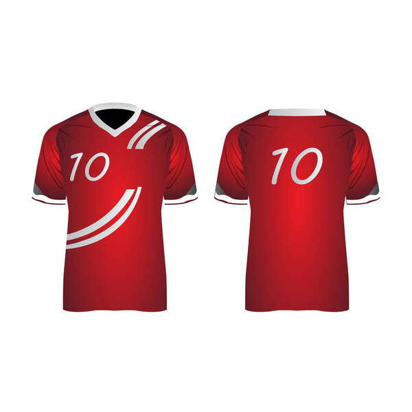 Isolated soccer uniform