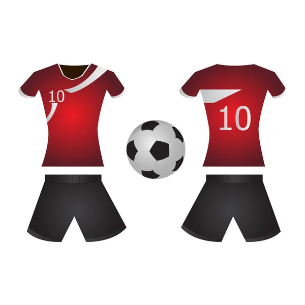 Uniforme de fútbol aislado — Vector de stock