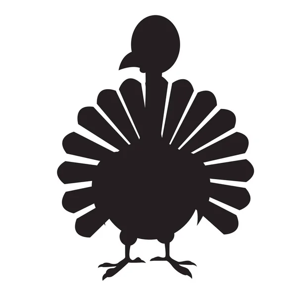 Icono de pavo aislado — Vector de stock