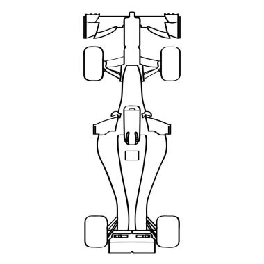 Bir yarış arabasının Üstten Görünüm