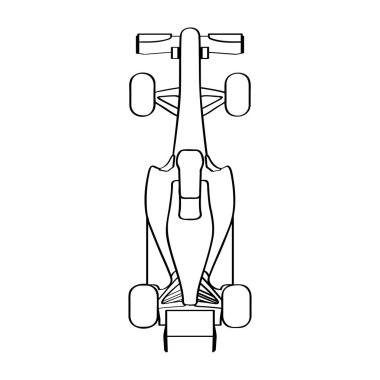 Bir yarış arabasının Üstten Görünüm