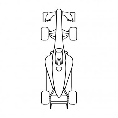 Bir yarış arabasının Üstten Görünüm