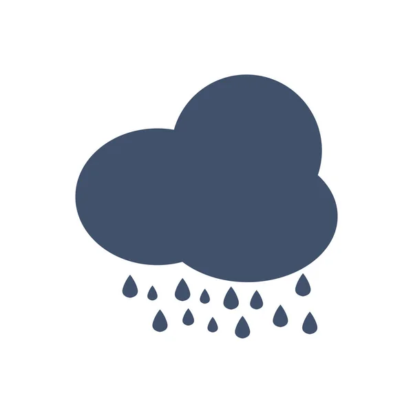 Isolated rainning cloud icon — Stock Vector