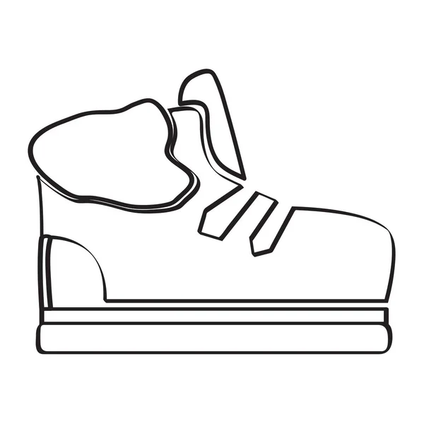 Elszigetelt téli cipő — Stock Vector
