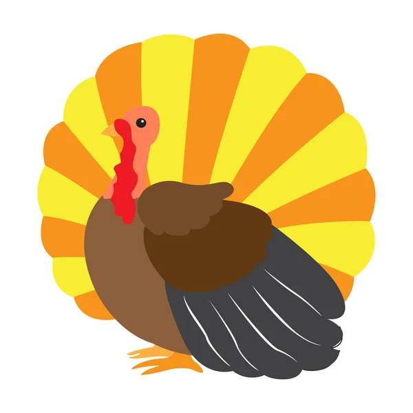 Isolated turkey icon — Stock Vector