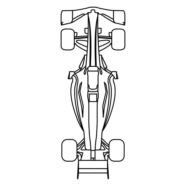 Top view of a racing car — Stock Vector