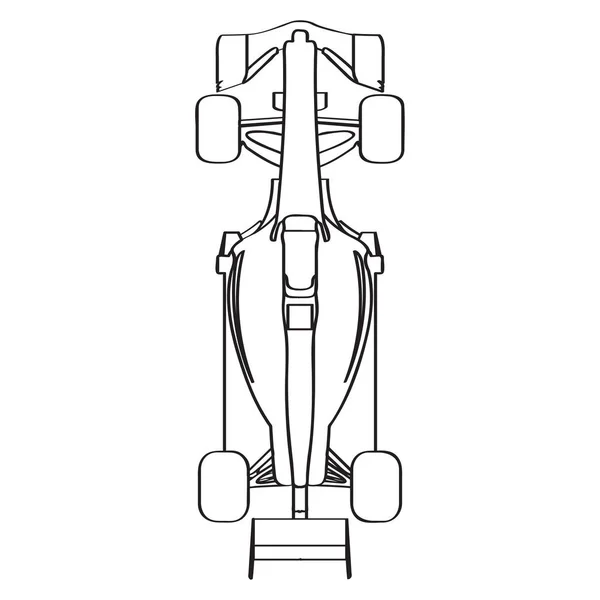 Pohled shora závodní auto — Stockový vektor