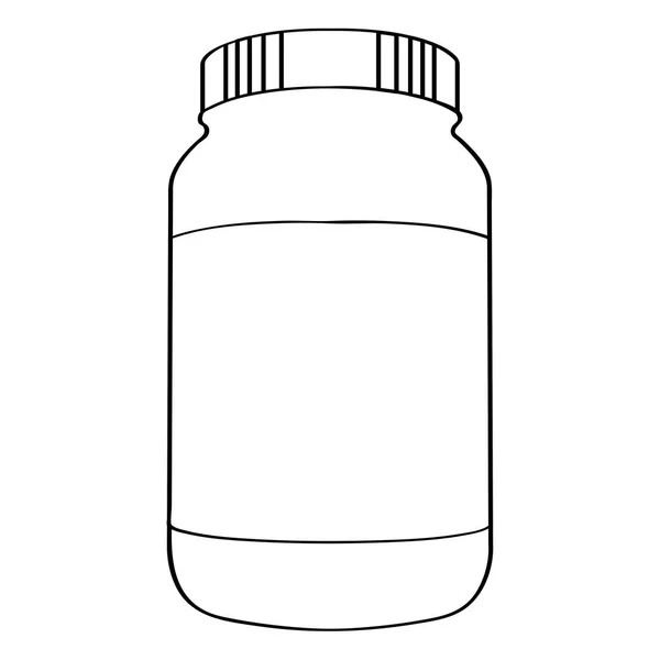 Botella de suplementos nutricionales — Vector de stock