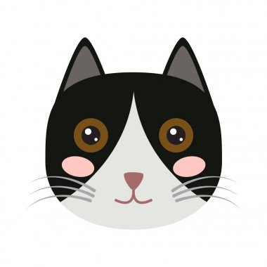 İzole şirin kedi simgesi