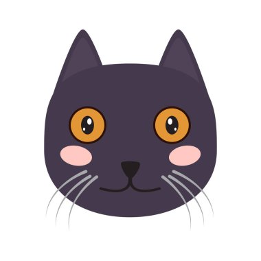 İzole şirin kedi simgesi