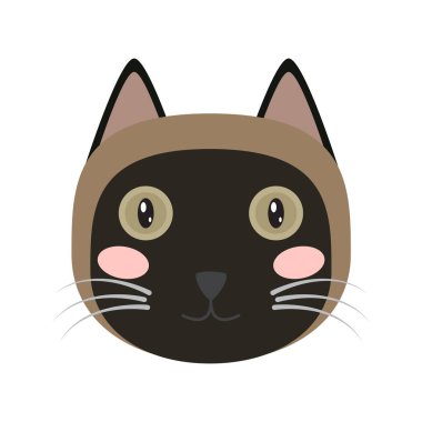 İzole şirin kedi simgesi