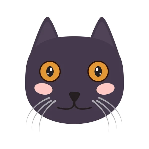 Isolated cute cat icon — Stock Vector