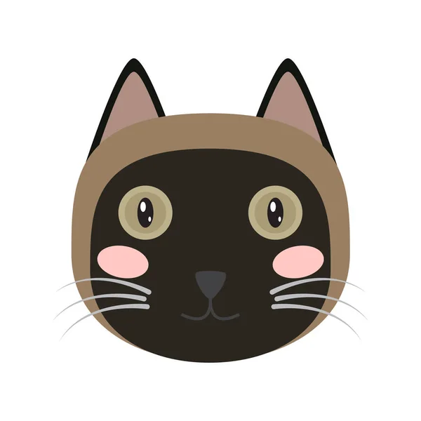 Icono aislado gato lindo — Archivo Imágenes Vectoriales