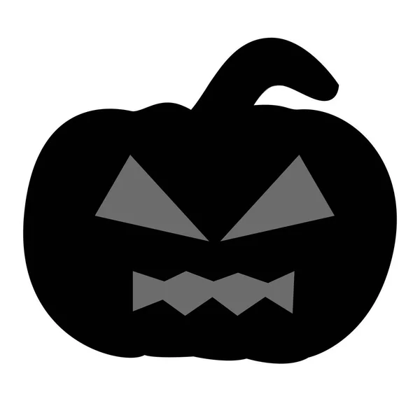 Silueta aislada jack-o-lantern — Vector de stock