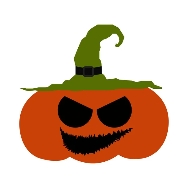 Isolerade halloween jack-o-lantern — Stock vektor