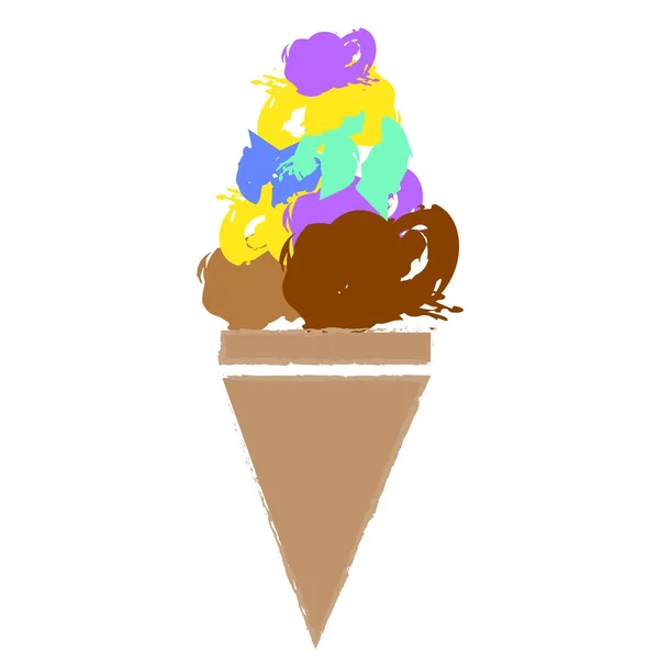 अलग आइसक्रीम — स्टॉक वेक्टर