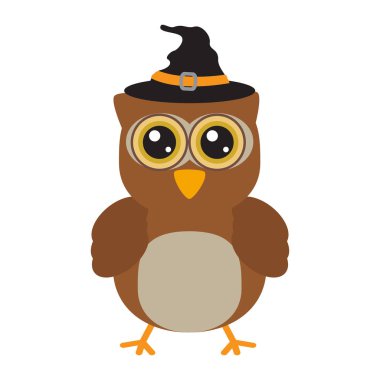 Baykuş bir cadı şapka