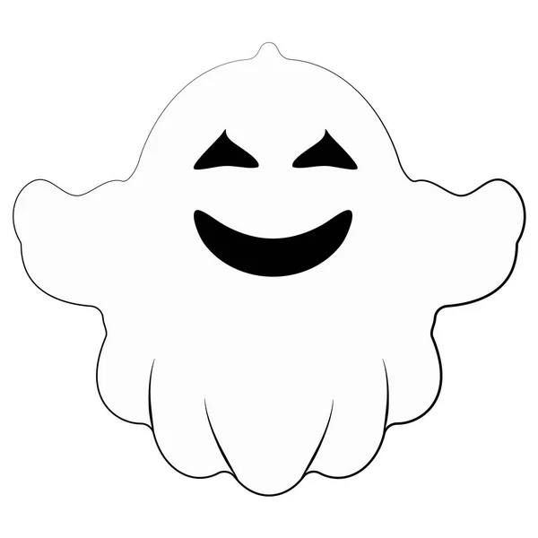 Fantôme mignon isolé — Image vectorielle