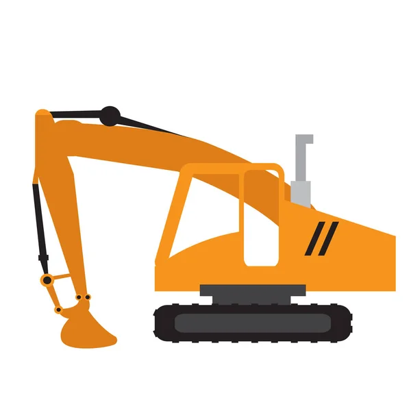Icono del vehículo excavadora — Vector de stock
