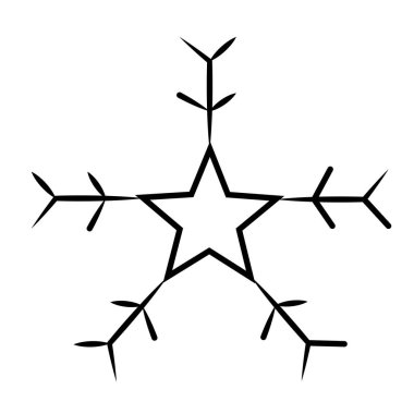İllüstrasyon izole kar tanesi