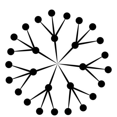 İllüstrasyon izole kar tanesi