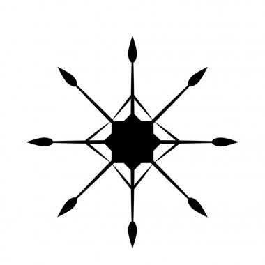 İllüstrasyon izole kar tanesi