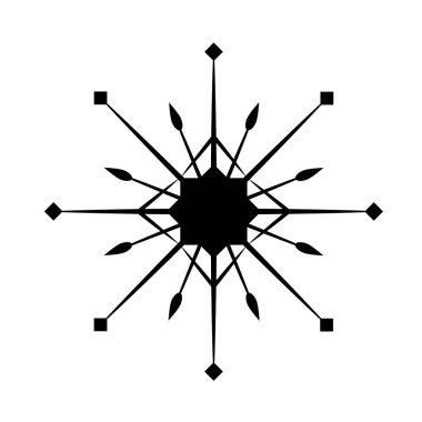 İllüstrasyon izole kar tanesi