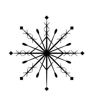 İllüstrasyon izole kar tanesi