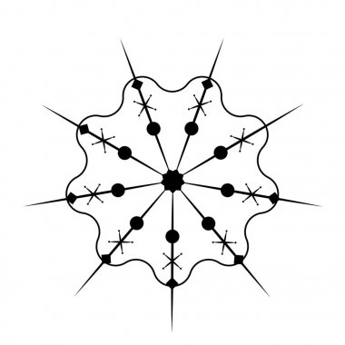İllüstrasyon izole kar tanesi