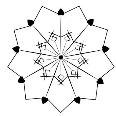 İllüstrasyon izole kar tanesi