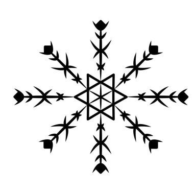 İllüstrasyon izole kar tanesi