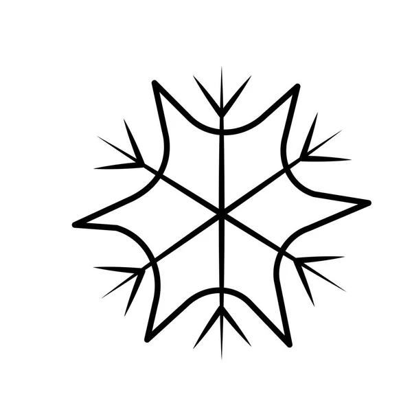 Isolated snowflake illustration — Stock Vector