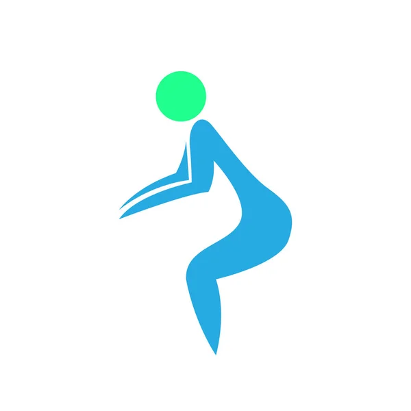 Icono de fitness abstracto — Vector de stock